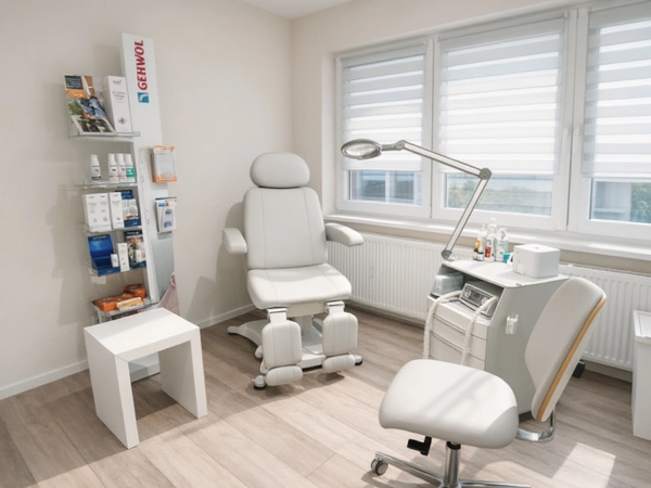 Podologische Praxis Podomed Ingelheim, moderner Behandlungsraum für medizinische Fußbehandlungen